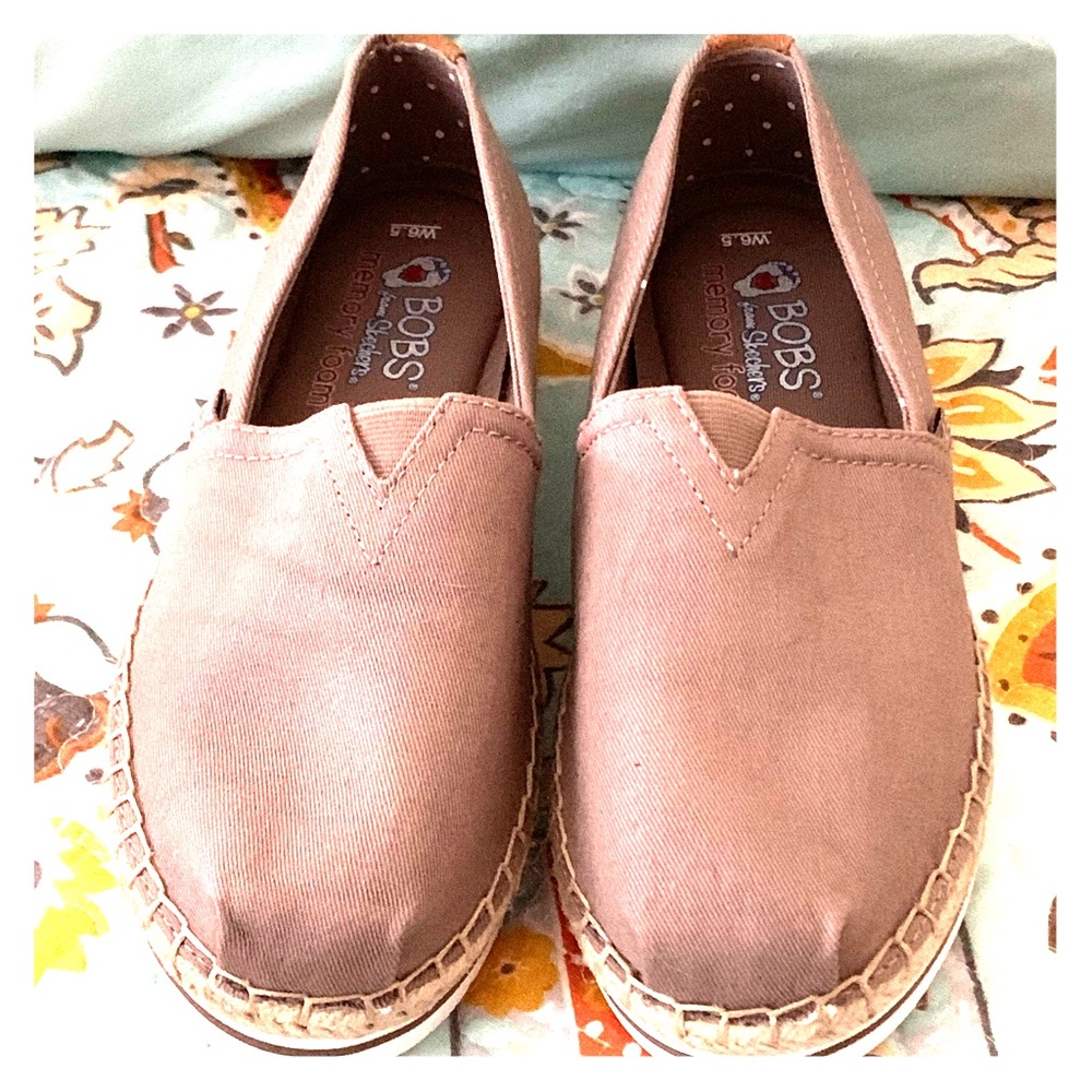 Skechers BOBS Women's Slip-On Espadrilles - Blush Pink